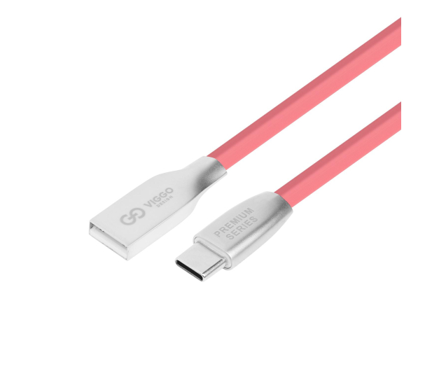 VIGGO DESIGN USB - USB-C VIGGO 1m Różowy - 1457519 - zdjęcie 3